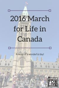 Canada March for Life pin