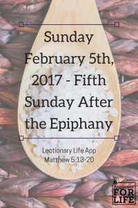 lectionary life app, 5th Sunday after Epiphany