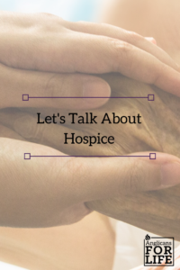 hospice let's talk about blog post pin