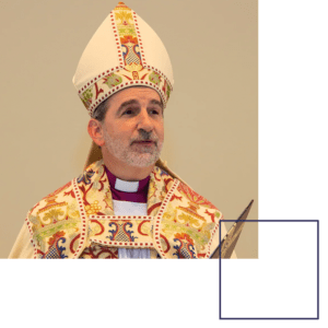 Archbishop in yellow regalia