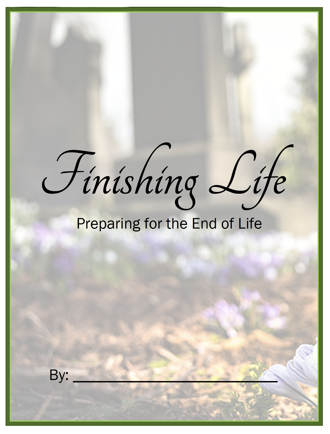 Finishing life booklet cover