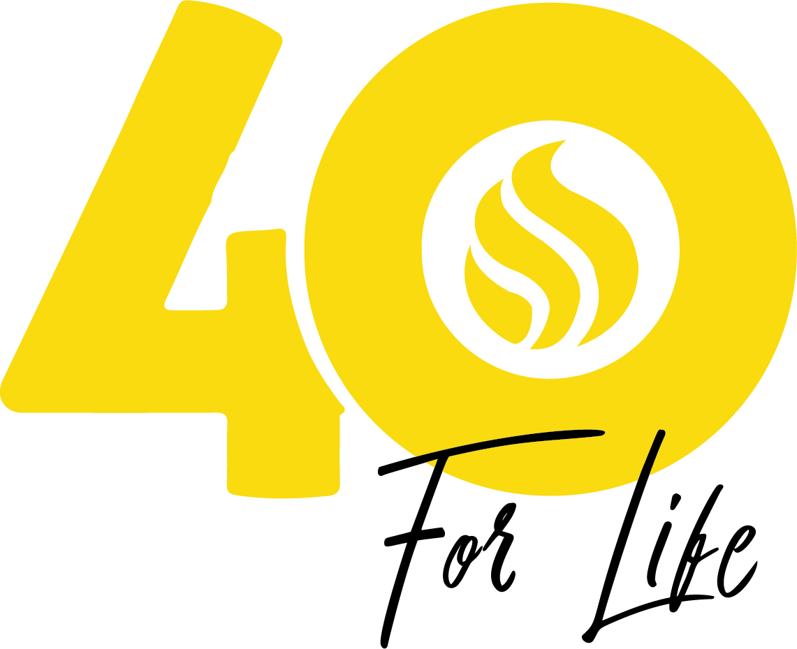 40 for life logo