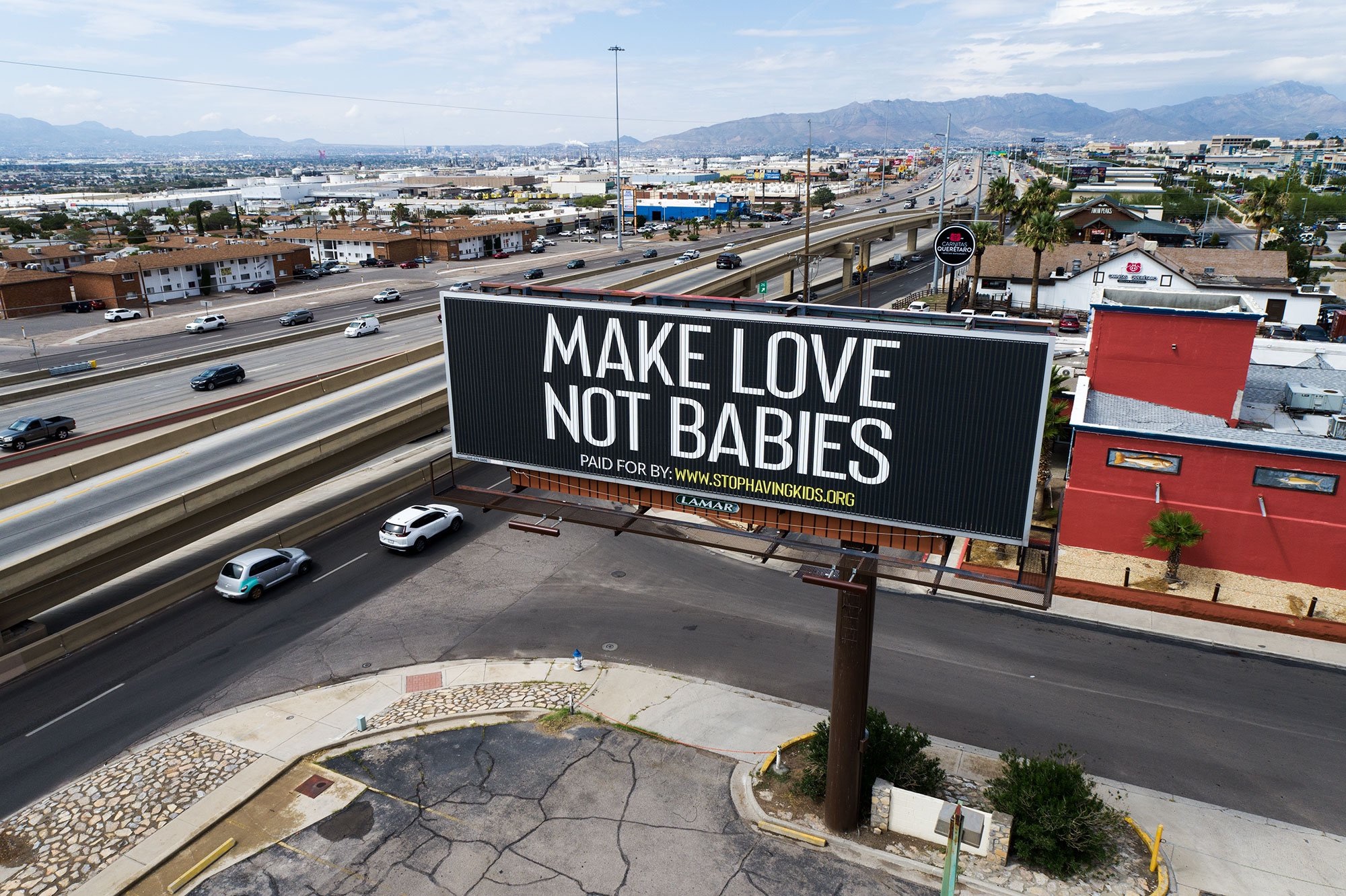 make love not babies sign