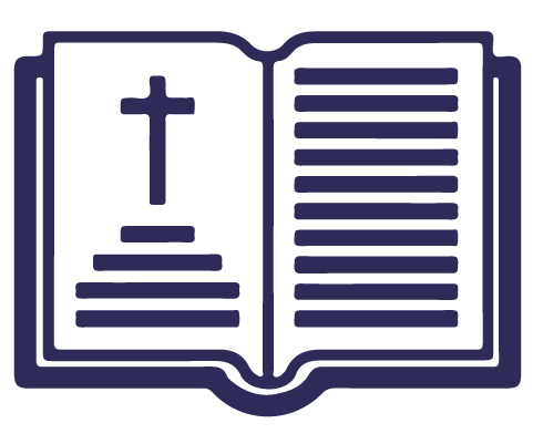 bible open with cross icon