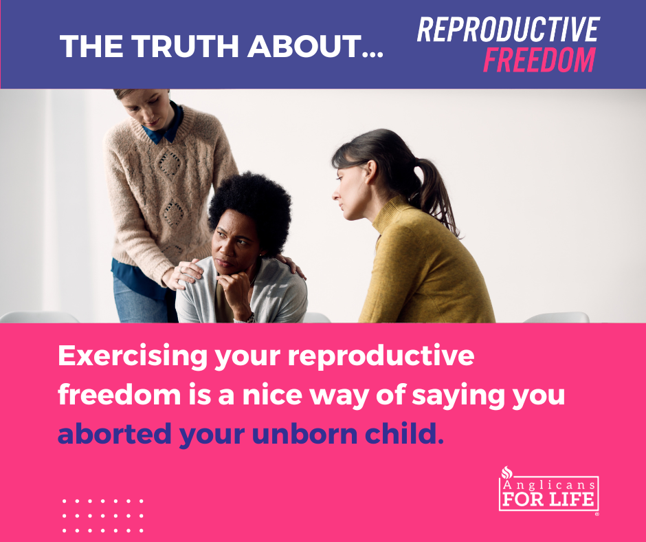 Exercising your reproductive freedom is a nice way of saying you aborted your unborn child.