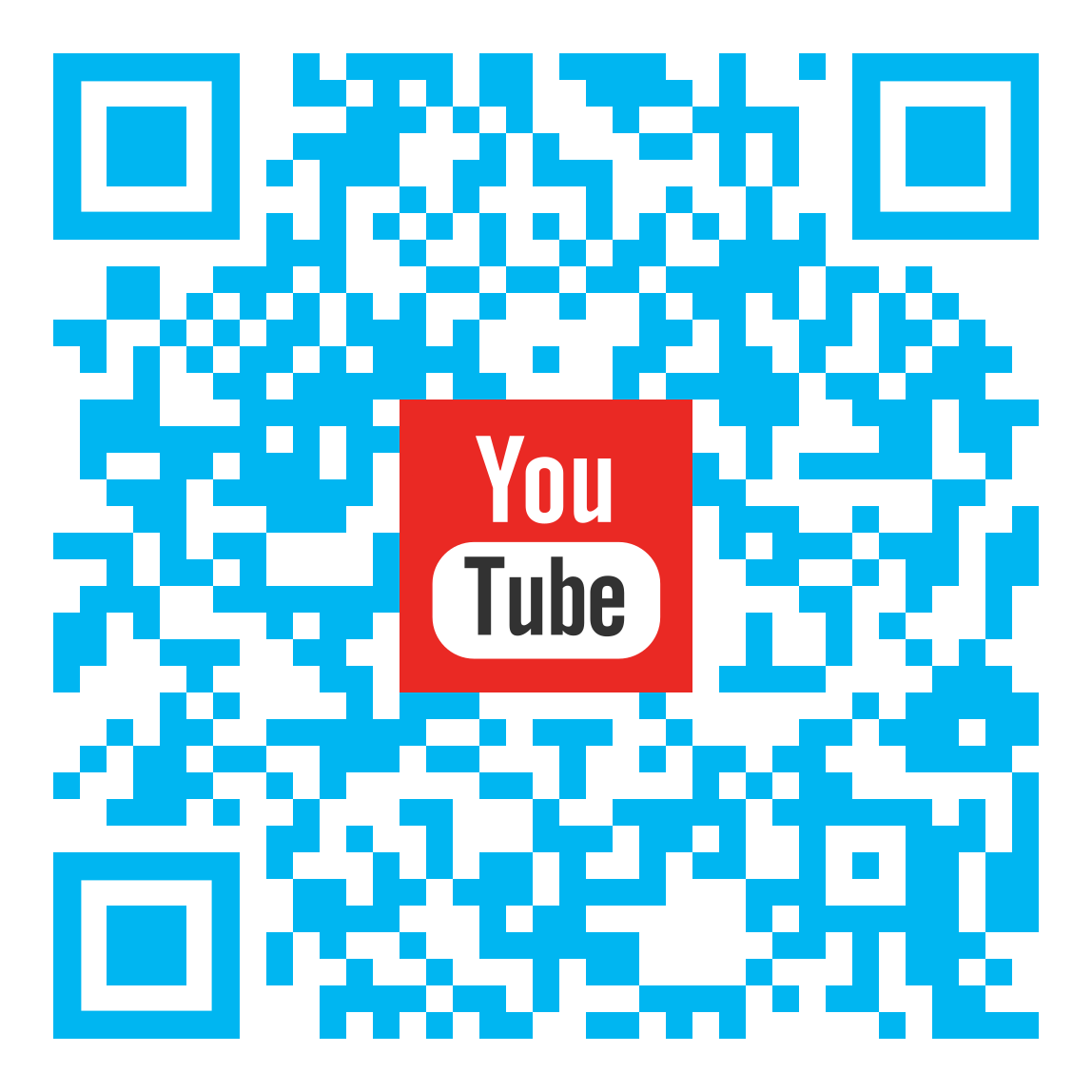 QR code with YouTube logo
