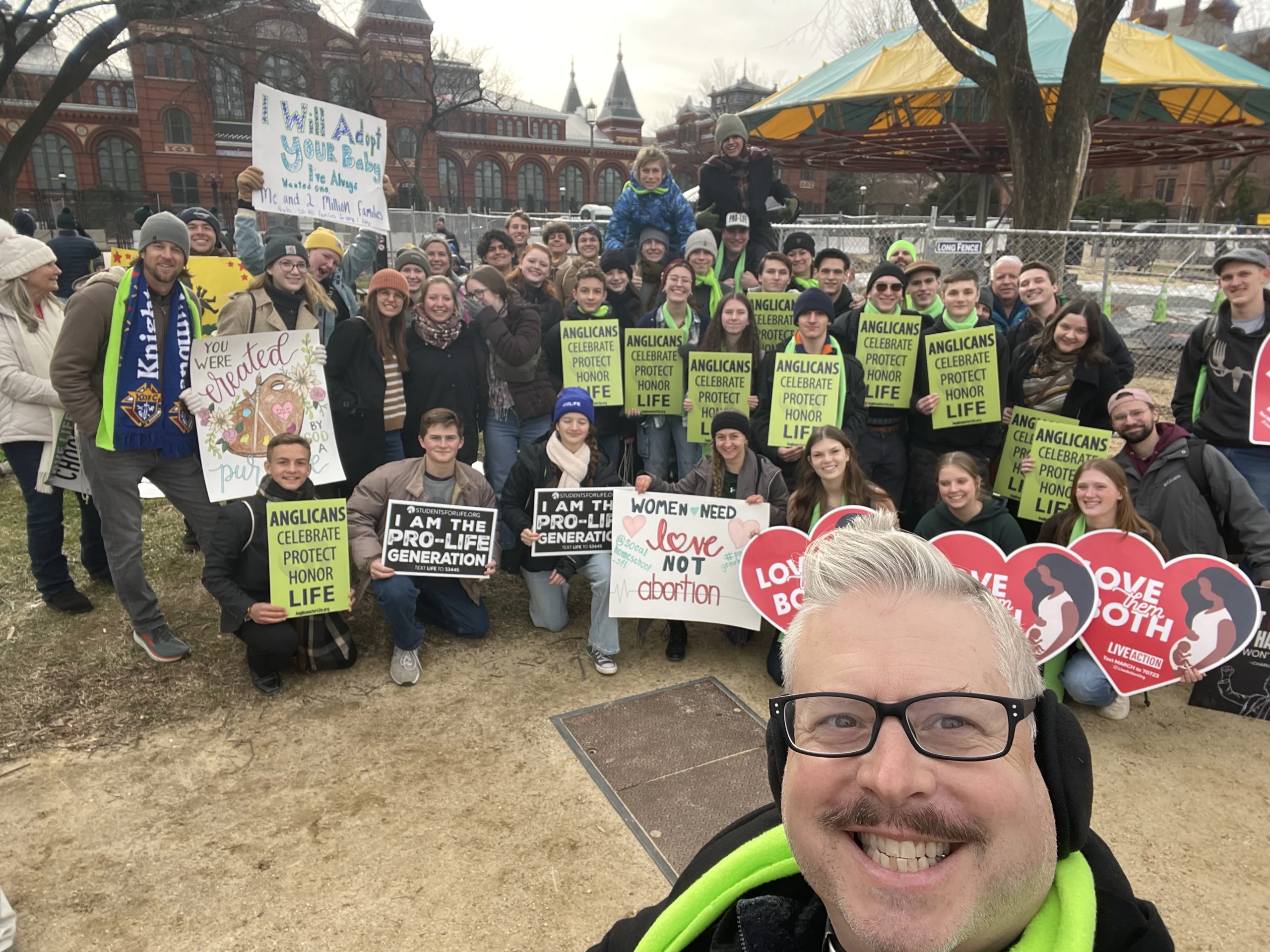 group of students at the March for Life.