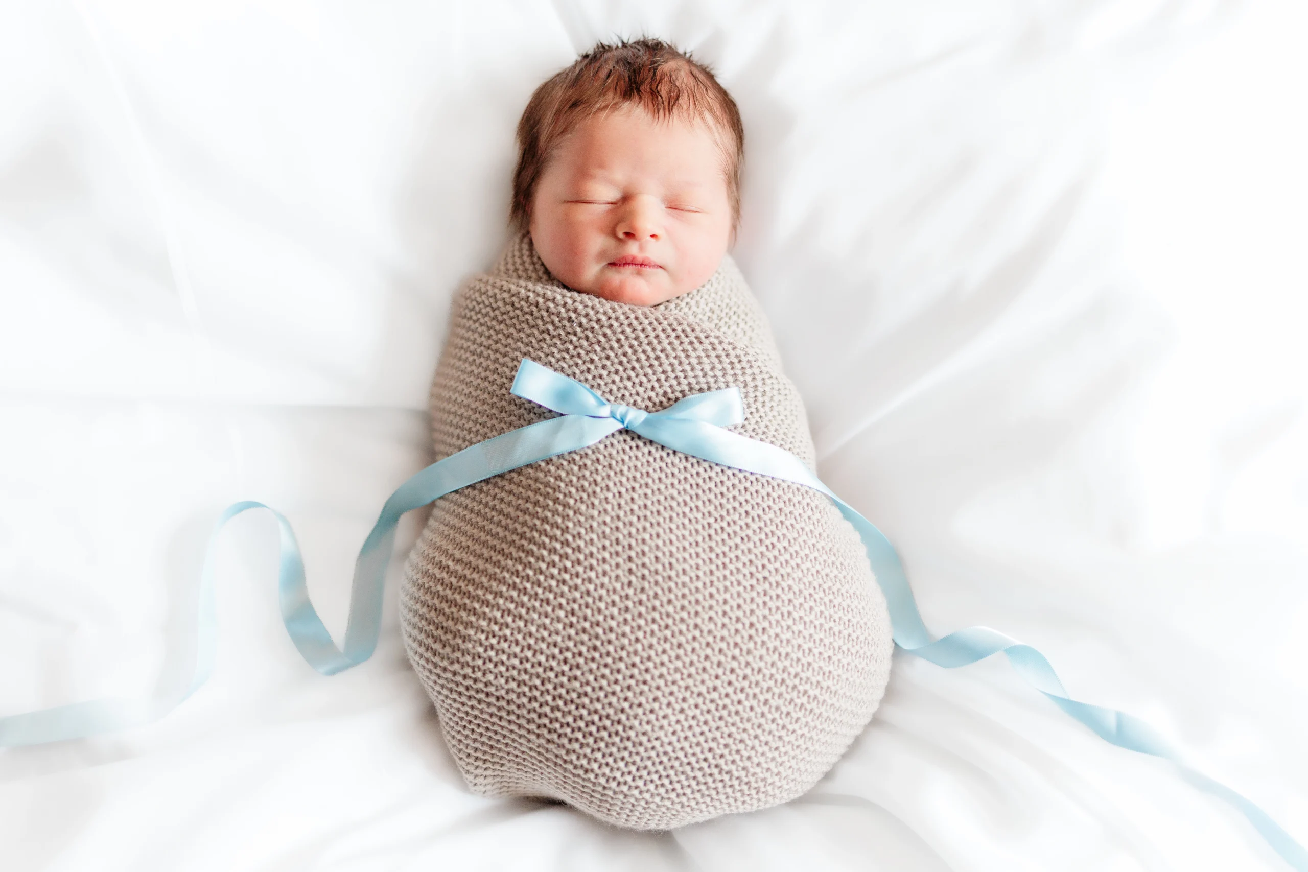 baby wrapped in a swaddle